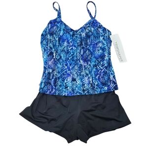 Trimshaper Farrah Slimming Swim Romper Bathing Suit One Piece Tummy Control 14